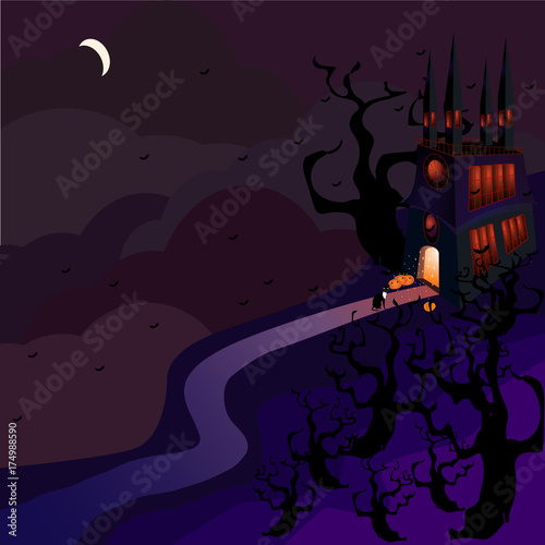 Halloween night background