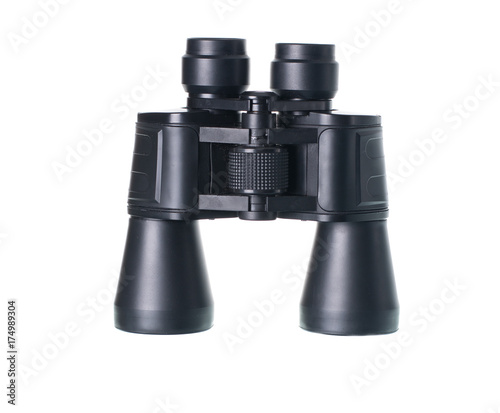 binoculars on white background.