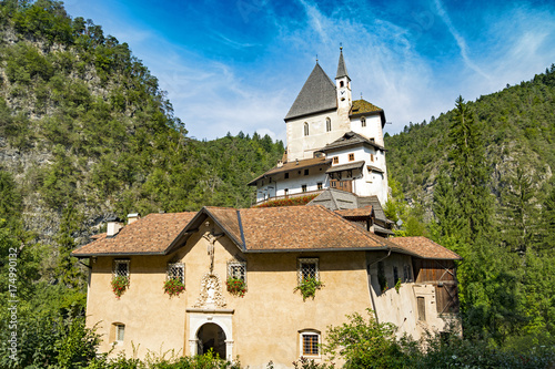 Sanctuary of San Romedio, Trentino, Italy photo