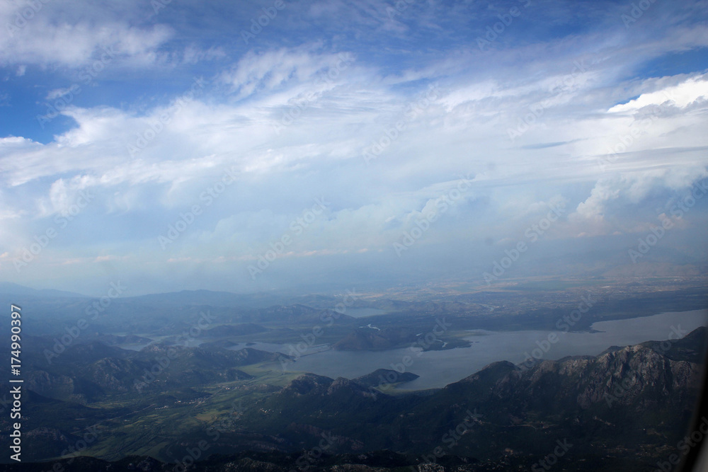 Adriatic Sea coast of Montenegro view from air Adriatic Sea coast of Montenegro view from air