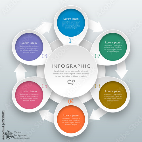 Infographics Vector Background #6-Sep Process 
