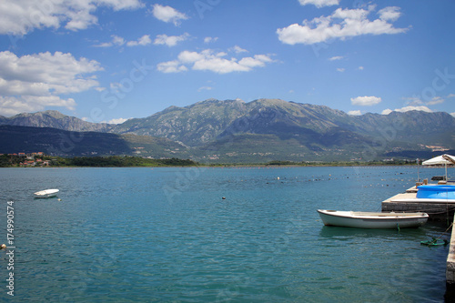 Adriatic Sea coast landscape near Tivat, Montenegro