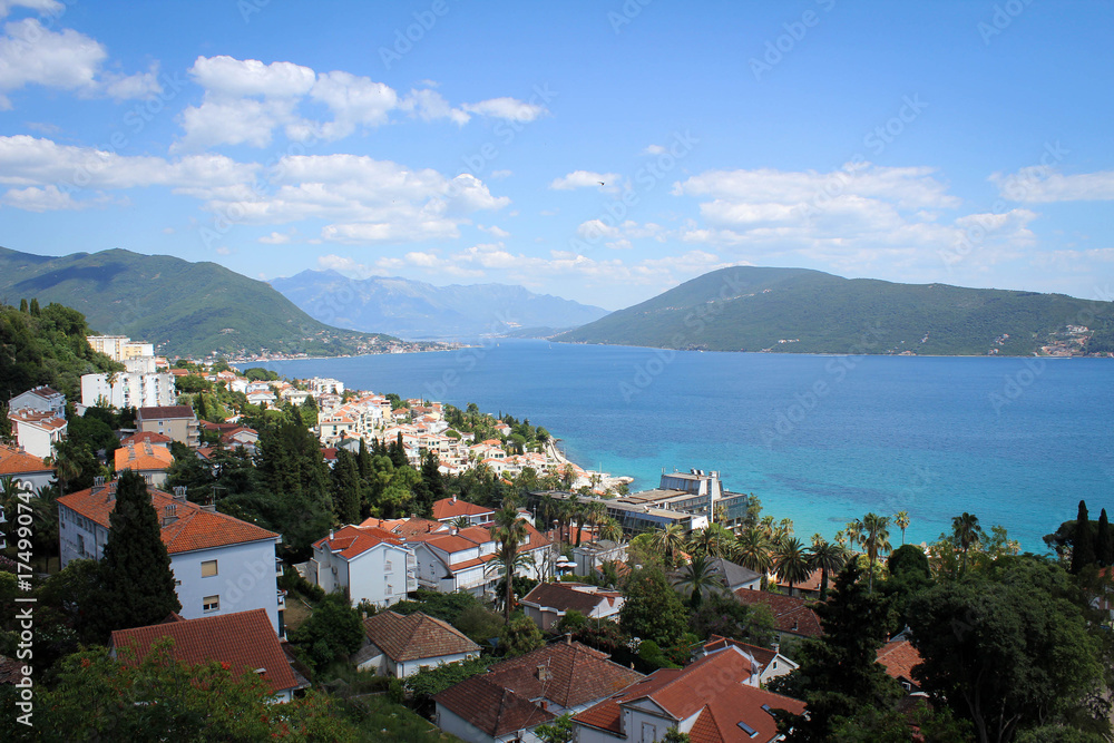 Fototapeta premium Panorama of Herceg Novi, Montenegro
