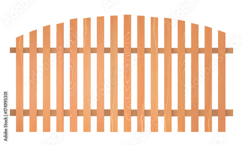 Wooden fence - vector illustration
