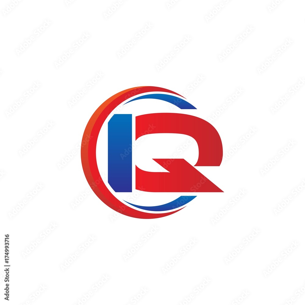 iq logo vector modern initial swoosh circle blue and red iq logo vector modern initial swoosh circle blue and red
