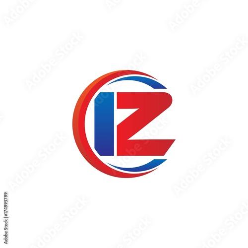 iz logo vector modern initial swoosh circle blue and red Free Download iz logo vector modern initial swoosh circle blue and red - GFXLoad