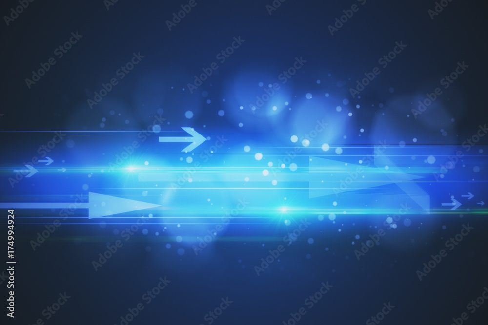 Fototapeta premium Blue arrows backdrop