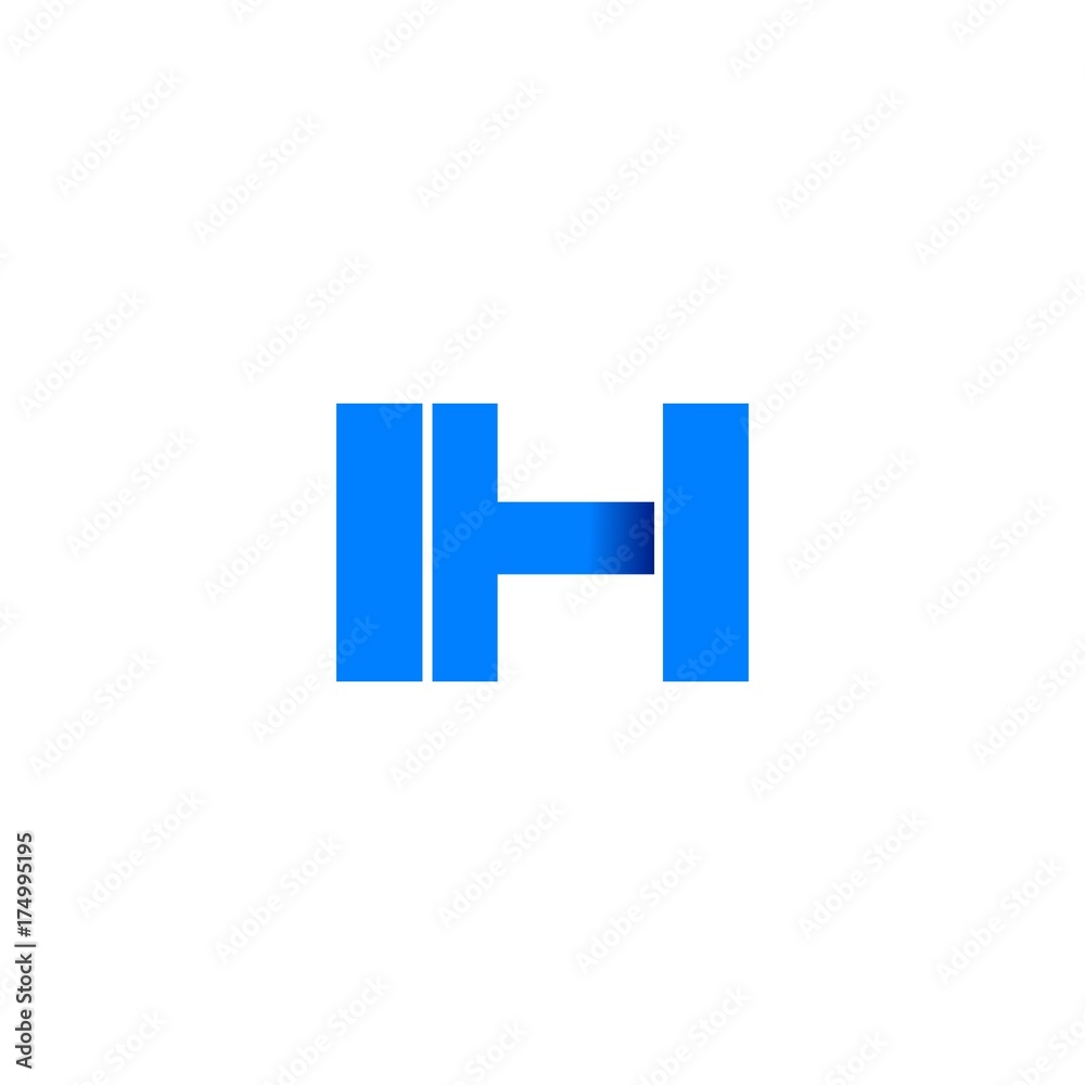 ih logo initial logo vector modern blue fold style ih logo initial logo vector modern blue fold style