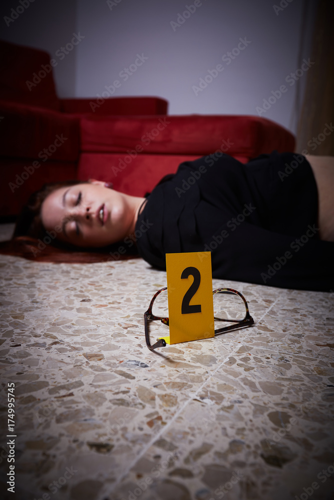 young woman lying dead after rape Stock Photo | Adobe Stock