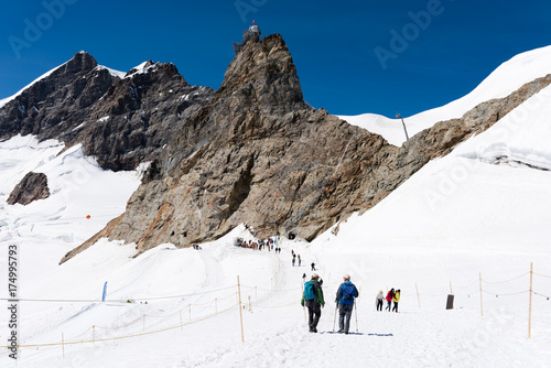 Jungfrau Switzerland in the summer snow 