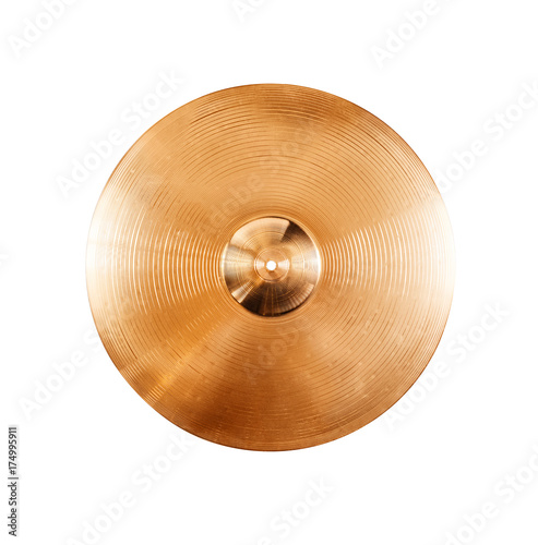 cymbal isolated on white photo