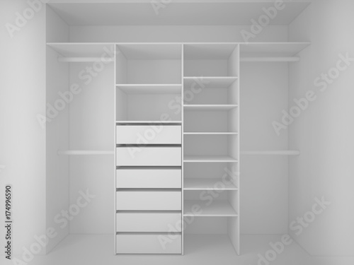 Fotografie built-in wardrobe 3D render
