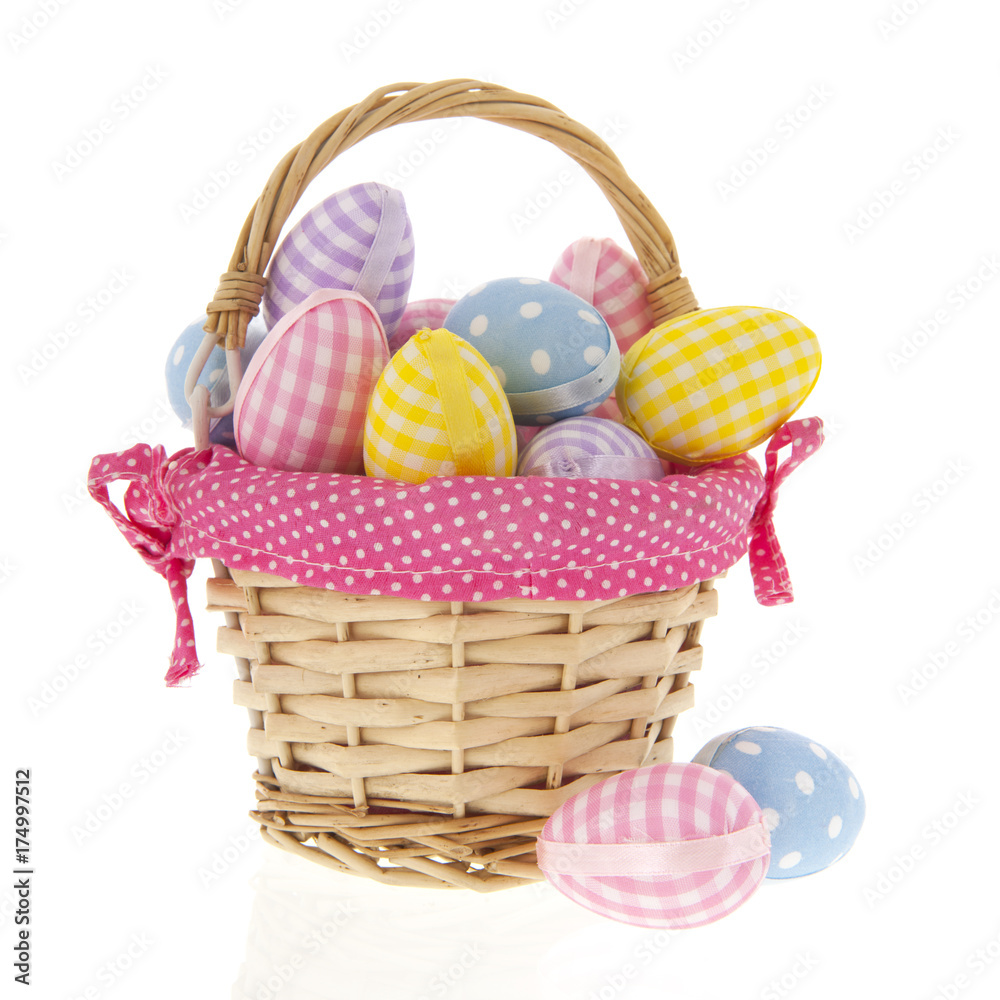 Fototapeta premium Basket easter eggs