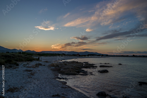 Sunset golden, Isuledda Beach, San Teodoro, Sardinia, Italy © Aymara