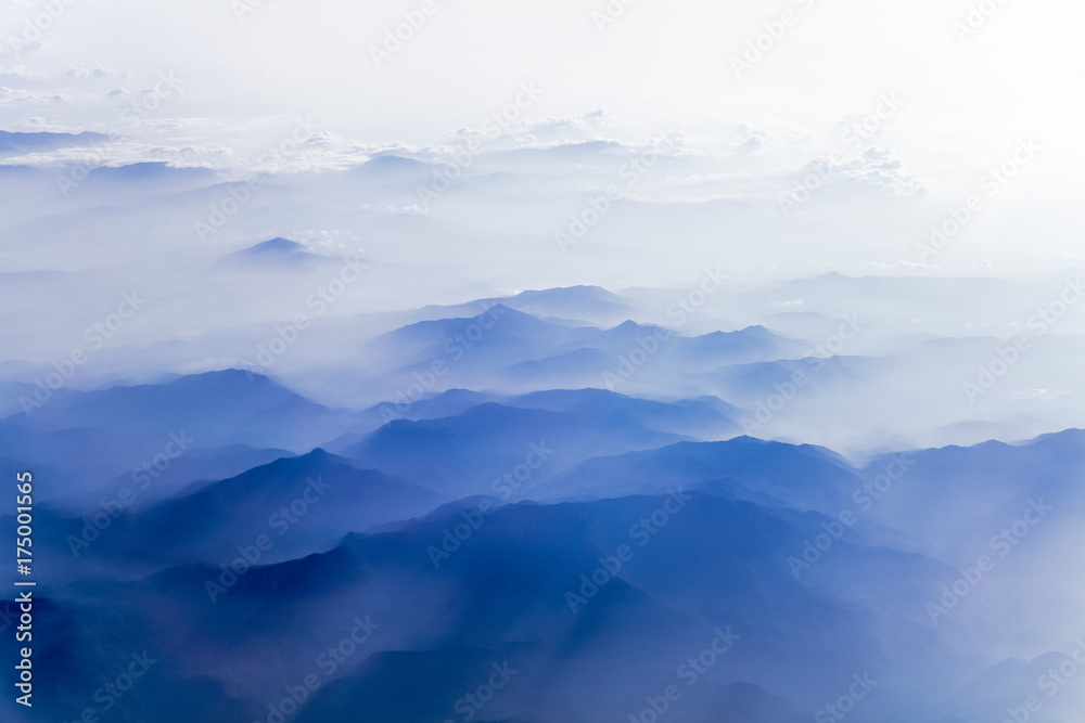 Arial view of mountains