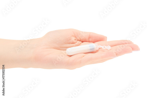 Female hand hygienic tampon