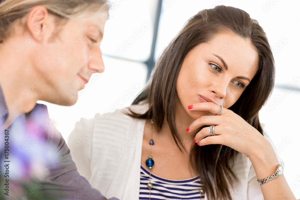 Image of two young business people in office Image of two young business people in office