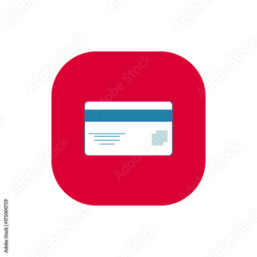 Debit card Square icon vector