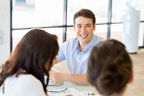 Young man in casual in office