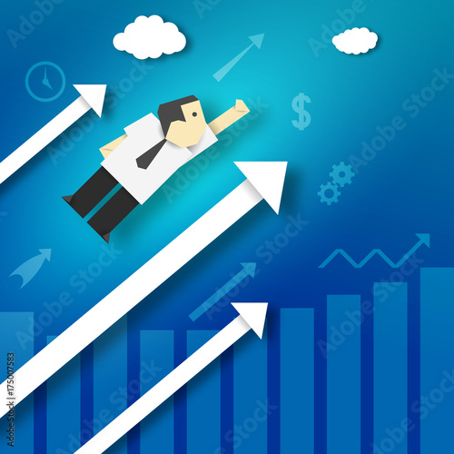 Businessman Takes off Towar...