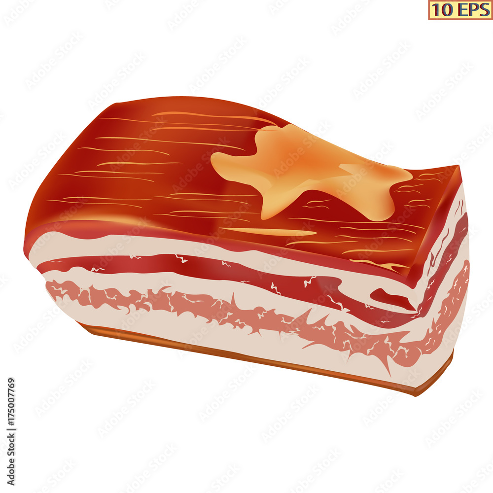 Four Slices Of Bacons Stock Illustration - Download Image Now - Art, Bacon,  Breakfast - iStock
