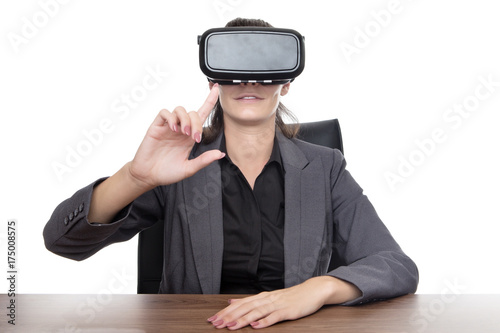 working with a vr headset