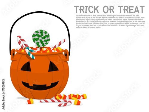 composition of pumpkin basket on transparent background for halloween celebration
