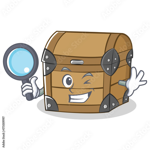 Detective chest character cartoon style