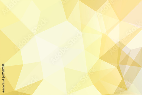 Abstract background of polygons on yellow background.