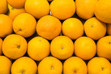 Healthy food, background. Oranges on market.