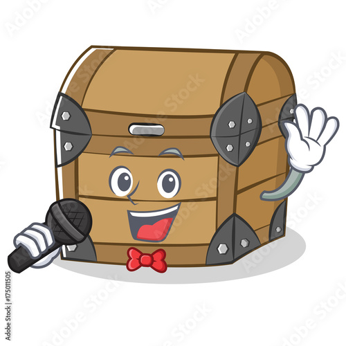 Singing chest character cartoon style