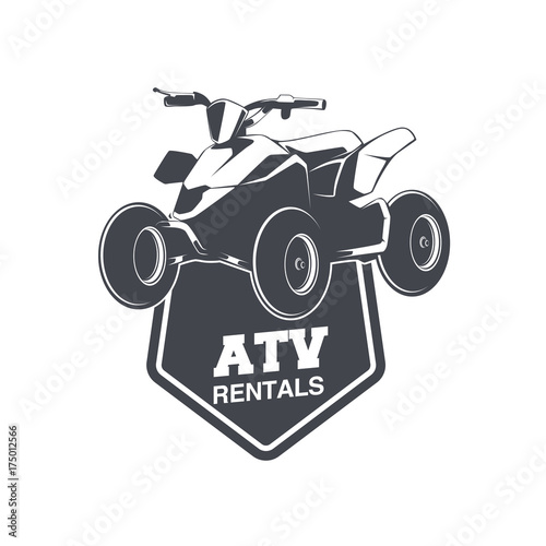 ATV Off Road adventure emblem vector