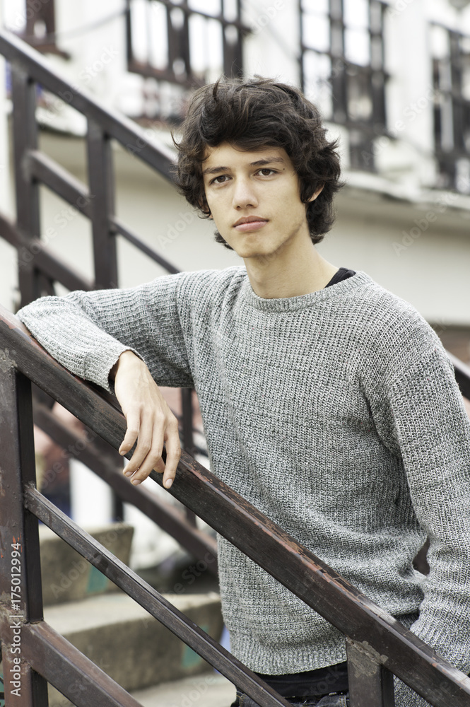 Fototapeta premium Young Man in Grey