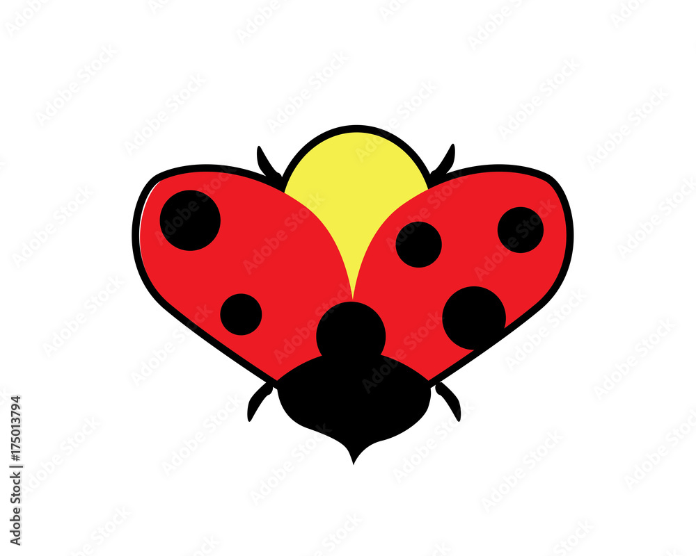 Fototapeta premium Cute Ladybug Logo Illustration
