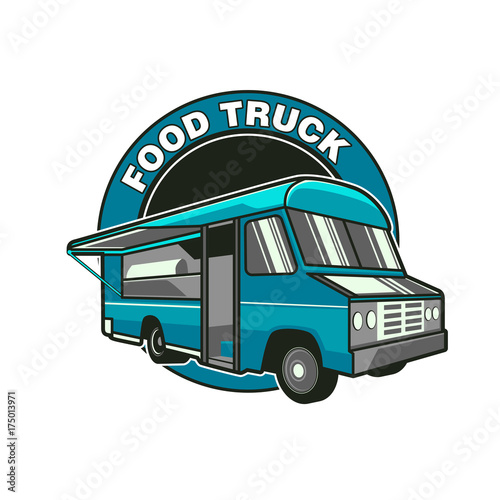 Street food truck vector illustration
