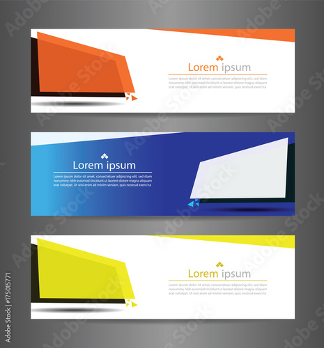 Set three colorful abstract modern banner texture. Vector banner background for web banner design.Vector illustration