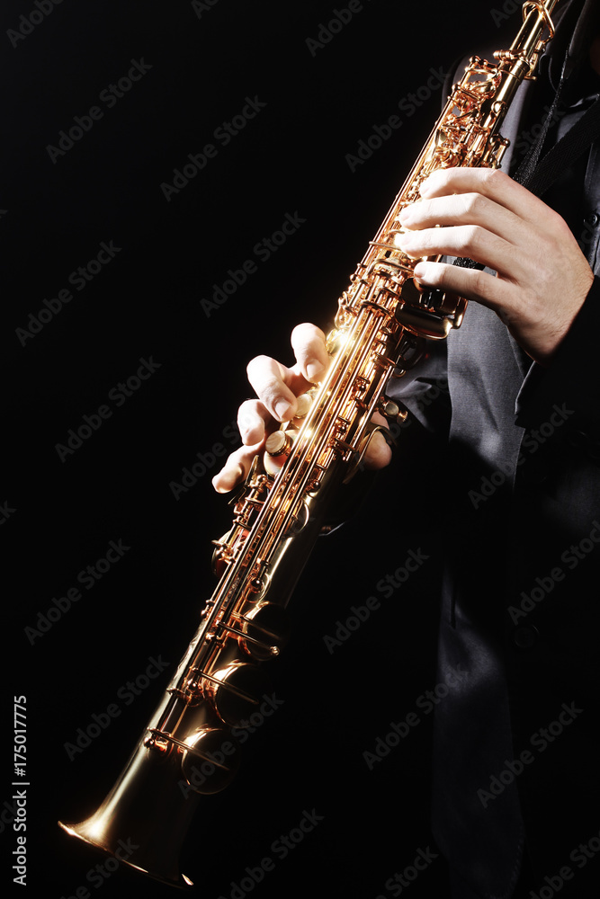 Obraz premium Saxophone soprano wind instruments