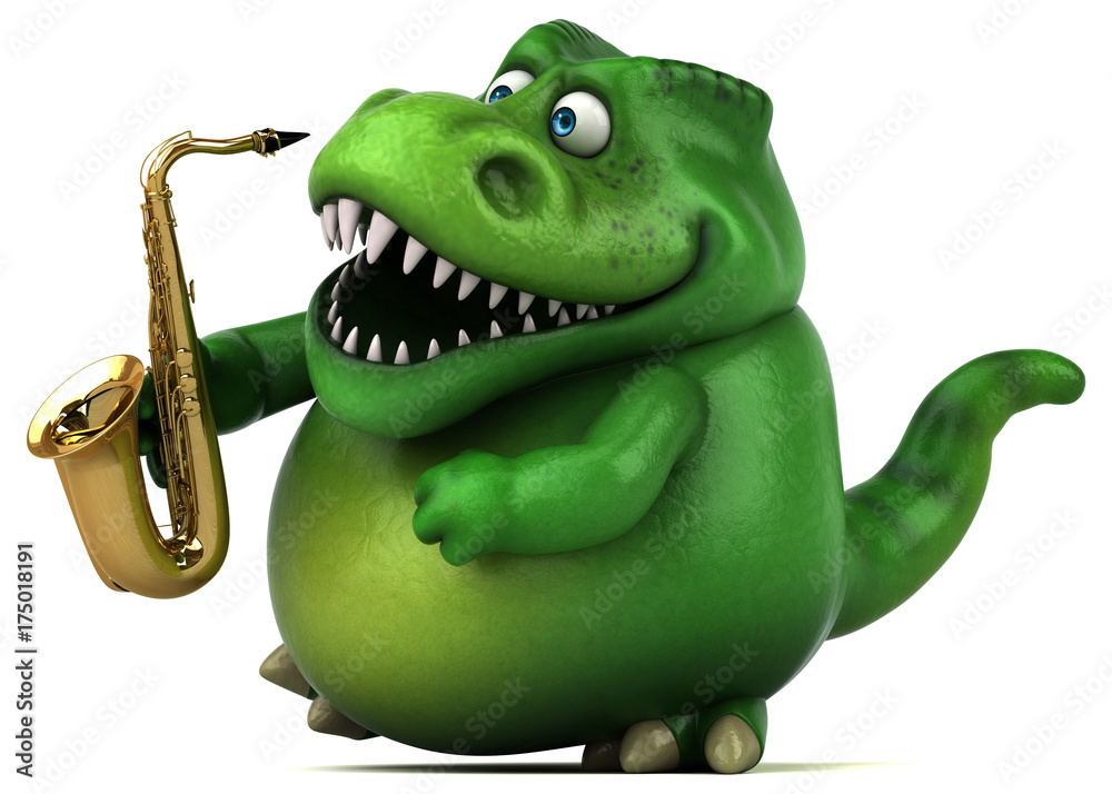 Naklejka premium Fun Trex - 3D Illustration