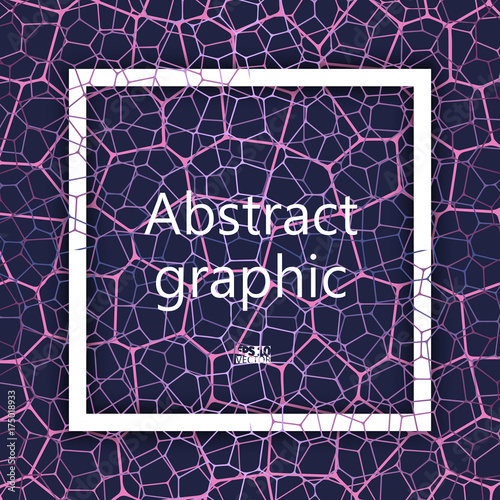 Geometric abstract background with connected line and dots. Structure molecule and communication. Scientific concept for your design. Medical, technology, science background. Eps10 Vector illustration