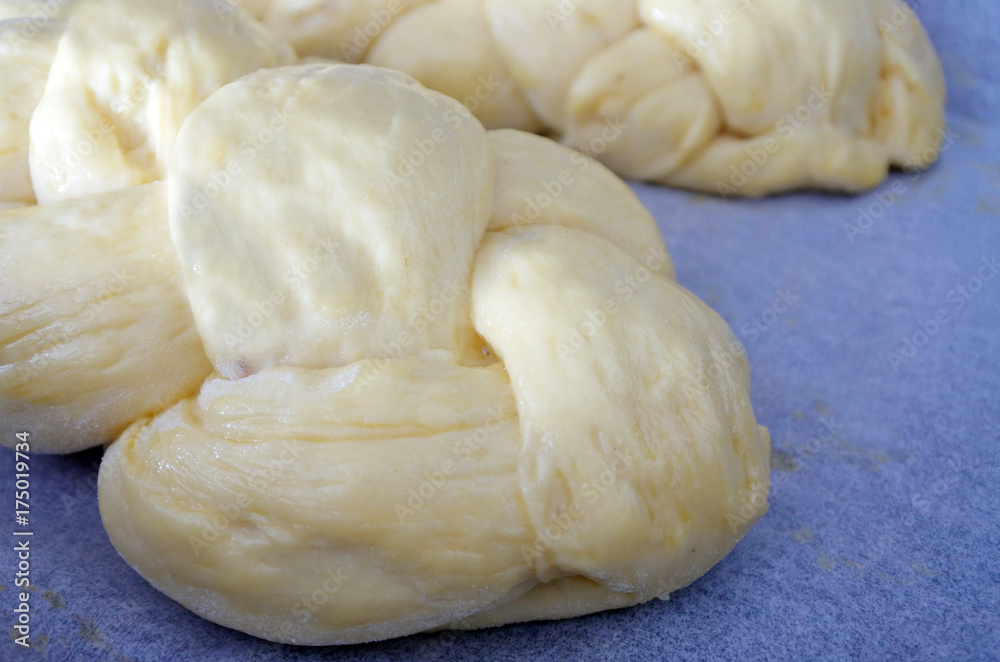 Uncooked Challah bread for Sabbath Holiday Uncooked Challah bread for Sabbath Holiday