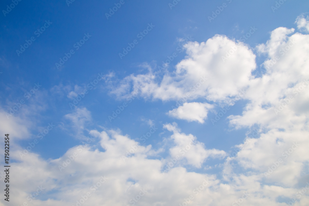 White clouds in blue sky