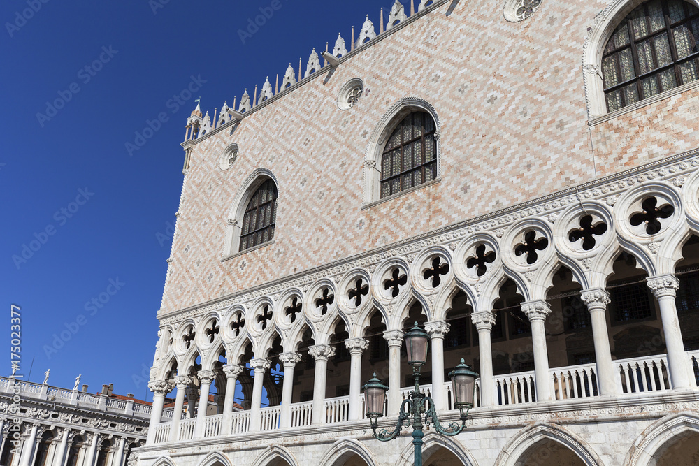 Doge's Palace on Piazza San Marco, facade, Venice, Italy.