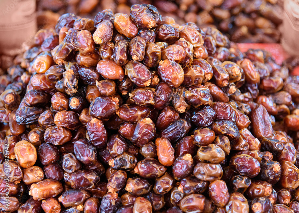 Dry fruit date on the market in Morocco Dry fruit date on the market in Morocco