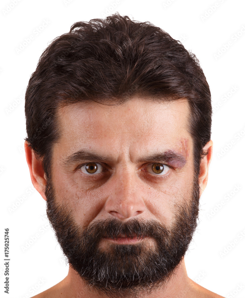 Fototapeta premium portrait of man with unshaven face