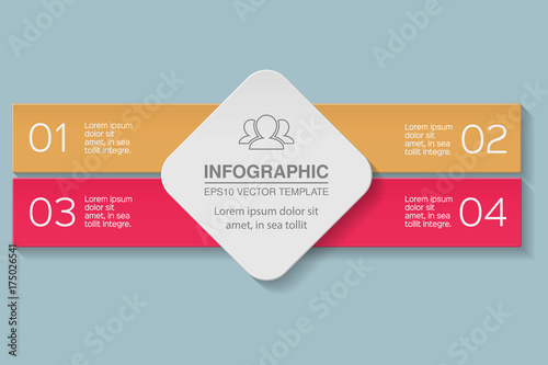 Vector infographic template for diagram, graph, presentation, chart, business concept with 4 options.