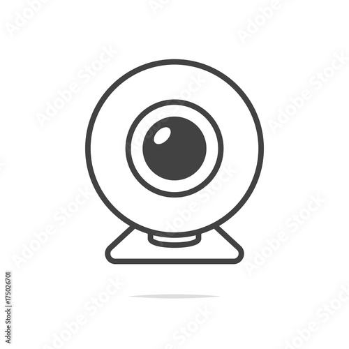 Webcam icon vector isolated