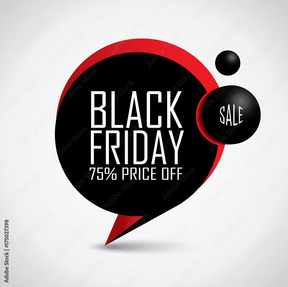Black Friday sale banner - discount bubble in vibrant colors Black Friday sale banner - discount bubble in vibrant colors