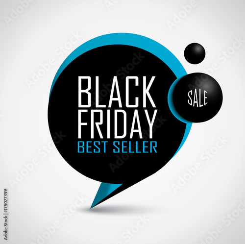 Black Friday sale banner - discount bubble in vibrant colors