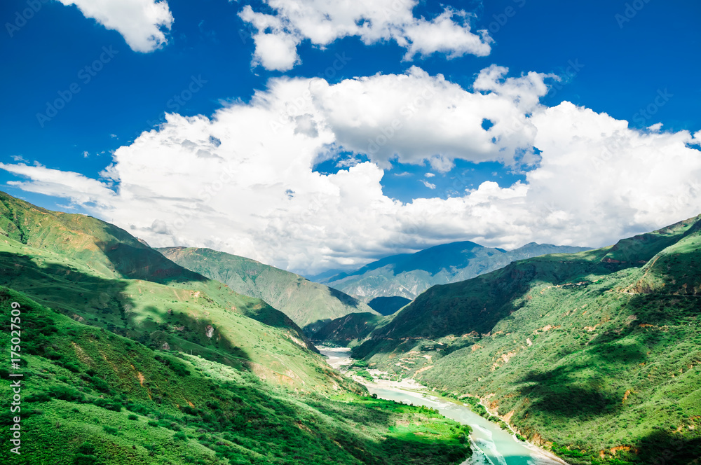 Fototapeta premium View on Gorche chicamocha canyon in the Andes of Colombia 