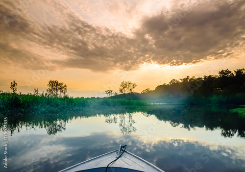 View on boat on Amazon in Brazil photo